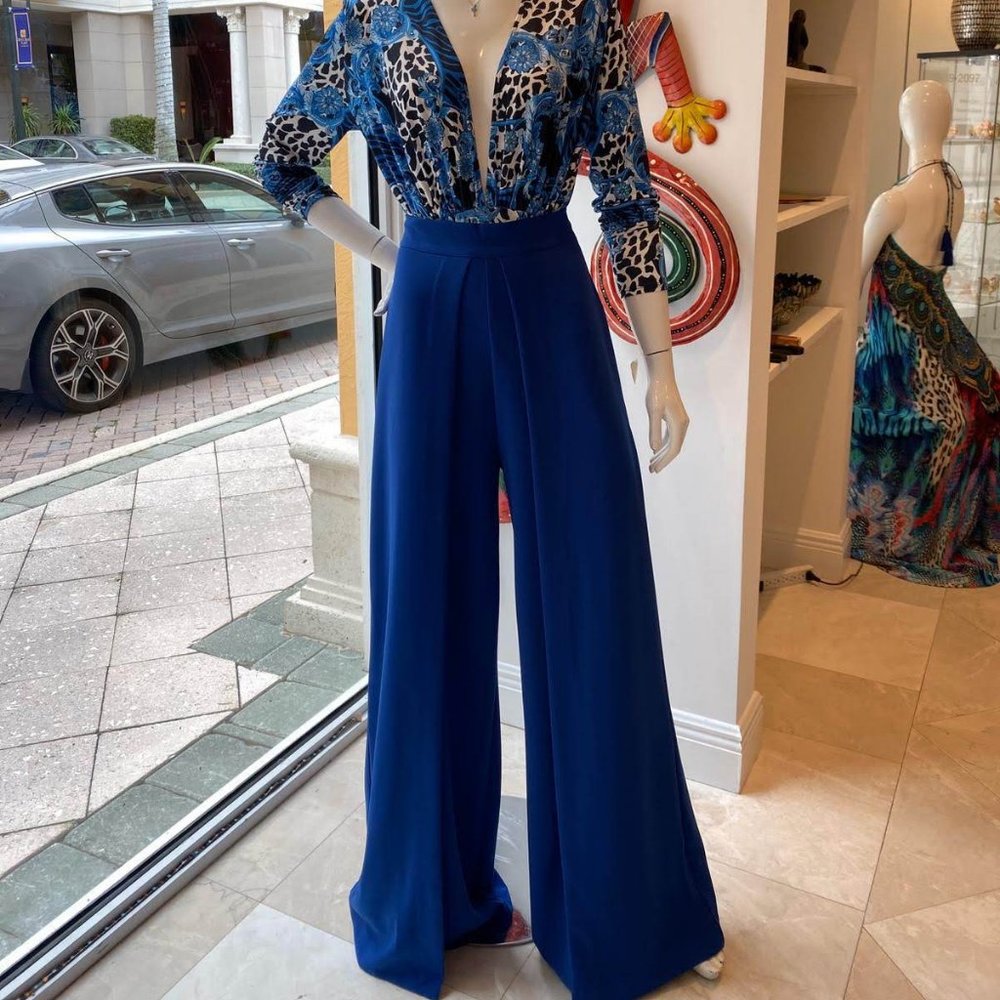 Wide Legs Pants in Royal Blue NWT